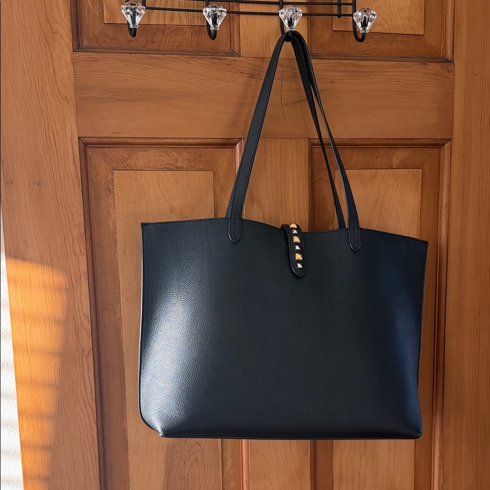 Rebecca Minkoff Black Tote with Gold Accents